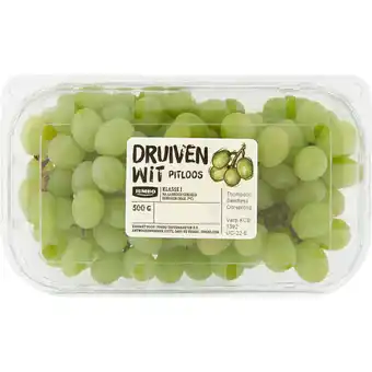 Jumbo Jumbo Druiven Wit Pitloos 500 g aanbieding
