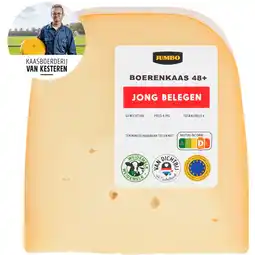 Jumbo Jumbo Boerenkaas 48+ Jong Belegen Stuk ca. 447 g aanbieding
