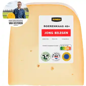 Jumbo Jumbo Boerenkaas 48+ Jong Belegen Stuk ca. 447 g aanbieding