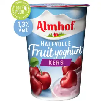 Jumbo Almhof Halfvolle Fruit Yoghurt Kers 1,3% Vet 500 g aanbieding