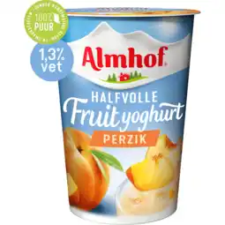 Jumbo Almhof Halfvolle Fruityoghurt Perzik 500 g aanbieding