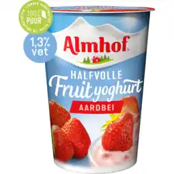 Jumbo Almhof Halfvolle Fruityoghurt Aardbei 500 g aanbieding