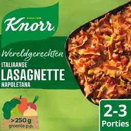 Jumbo Knorr Wereldgerechten Lasagnette Napoletana Italiaanse 240 g aanbieding