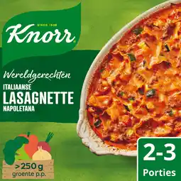 Jumbo Knorr Wereldgerechten Lasagnette Napoletana Italiaanse 240 g aanbieding