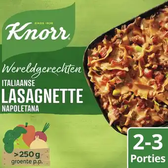 Jumbo Knorr Wereldgerechten Lasagnette Napoletana Italiaanse 240 g aanbieding