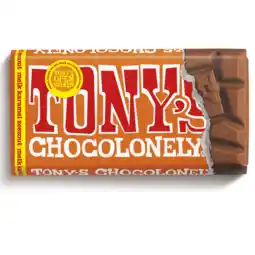 Jumbo Tony's Chocolonely Melk Karamel Zeezout 90 g aanbieding
