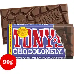 Jumbo Tony's Chocolonely Donkere Melk Pretzel Toffee 90 g aanbieding
