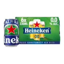 Jumbo Heineken Premium Pilsener 0.0 Bier Blik 6 x 330ml aanbieding
