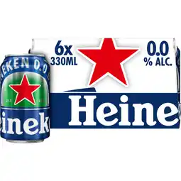 Jumbo Heineken Premium Pilsener 0.0 Bier Blik 6 x 330ml aanbieding