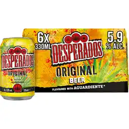 Jumbo Desperados Original Bier Blik 6 x 330ml aanbieding