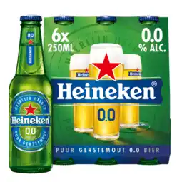 Jumbo Heineken Premium Pilsener 0.0 Bier Draaidop Fles 6 x 250ml aanbieding