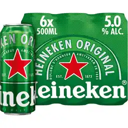 Jumbo Heineken Premium Pilsener Bier Blik 6 x 500ml aanbieding