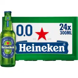 Jumbo Heineken Premium Pilsener 0.0 Bier Fles 24 x 300ml Krat aanbieding