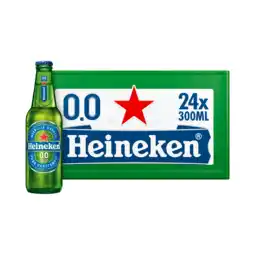 Jumbo Heineken Premium Pilsener 0.0 Bier Fles 24 x 300ml Krat aanbieding