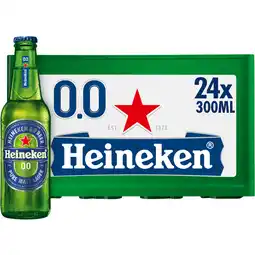 Jumbo Heineken Premium Pilsener 0.0 Bier Fles 24 x 300ml Krat aanbieding