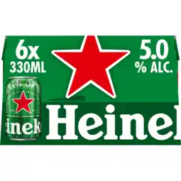 Jumbo Heineken Premium Pilsener Bier Blik 6 x 330ml aanbieding