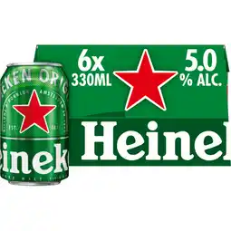 Jumbo Heineken Premium Pilsener Bier Blik 6 x 330ml aanbieding