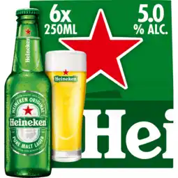 Jumbo Heineken Premium Pilsener Bier Draaidop Fles 6 x 250ml aanbieding