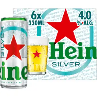 Jumbo Heineken Silver Bier Blik 6 x 330ml aanbieding
