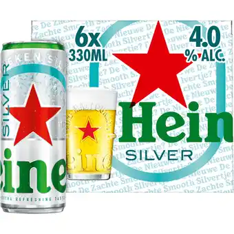 Jumbo Heineken Silver Bier Blik 6 x 330ml aanbieding
