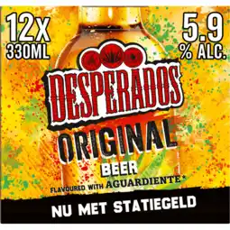 Jumbo Desperados Original Bier Fles 12 x 330ml aanbieding