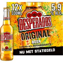 Jumbo Desperados Original Bier Fles 12 x 330ml aanbieding