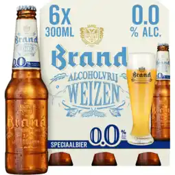 Jumbo Brand Weizen 0.0 Bier Fles 6 x 300ml aanbieding
