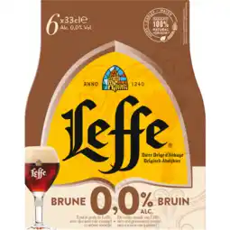 Jumbo Leffe - Bruin 0.0% Alcoholvrij Belgisch Abdijbier - Fles - 6 x 330ML aanbieding