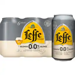 Jumbo Leffe - Blond 0.0% Alcoholvrij Belgisch Abdijbier - Blik - 6 x 330ML aanbieding