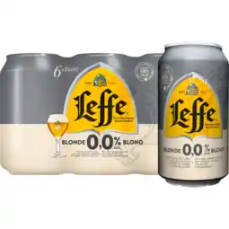 Jumbo Leffe - Blond 0.0% Alcoholvrij Belgisch Abdijbier - Blik - 6 x 330ML aanbieding
