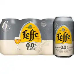 Jumbo Leffe - Blond 0.0% Alcoholvrij Belgisch Abdijbier - Blik - 6 x 330ML aanbieding
