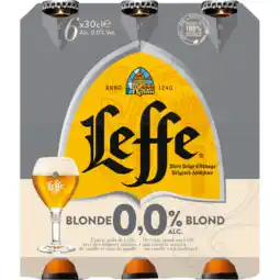 Jumbo Leffe - Blond 0.0% Alcoholvrij Belgisch Abdijbier - Fles - 6 x 300ML aanbieding