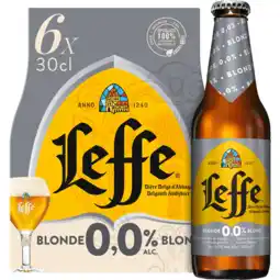 Jumbo Leffe - Blond 0.0% Alcoholvrij Belgisch Abdijbier - Fles - 6 x 300ML aanbieding