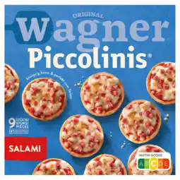 Jumbo WAGNER Piccolinis mini pizza salami 9 stuks 270 g aanbieding