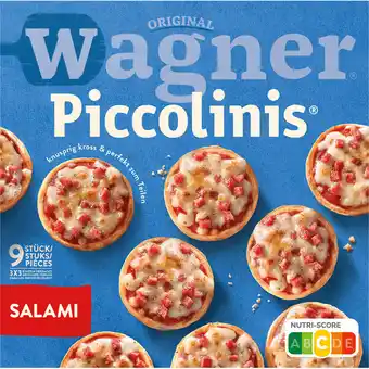 Jumbo WAGNER Piccolinis mini pizza salami 9 stuks 270 g aanbieding