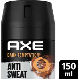 Jumbo AXE Anti-Transpirant Spray Dark Temptation 150 ml aanbieding