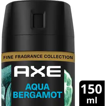 Jumbo AXE Fine Fragrance Collection Premium Deodorant Bodyspray Aqua Bergamot 150 ml aanbieding