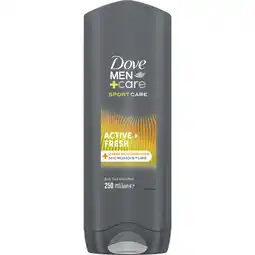 Jumbo Dove Men+Care Sport Care 3-in-1 Douchegel Active+Fresh 250 ml aanbieding