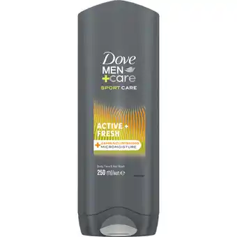 Jumbo Dove Men+Care Sport Care 3-in-1 Douchegel Active+Fresh 250 ml aanbieding