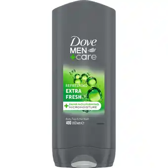 Jumbo Dove Men+Care 3-in-1 Douchegel Extra Fresh 400 ml aanbieding