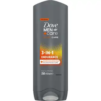 Jumbo Dove Men+Care Sport Care 3-in-1 Douchegel Endurance 250 ml aanbieding