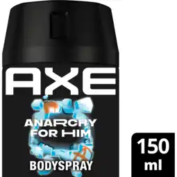 Jumbo AXE Deodorant Bodyspray Anarchy for Him 150 ml aanbieding