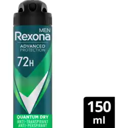 Jumbo Rexona Advanced Protection Anti-Transpirant Deodorant Spray Quantum Dry 150 ml aanbieding