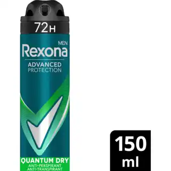 Jumbo Rexona Advanced Protection Anti-Transpirant Deodorant Spray Quantum Dry 150 ml aanbieding