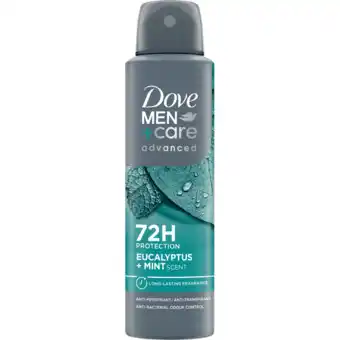 Jumbo Dove Men+Care Advanced Anti-Transpirant Deodorant Spray Eucalyptus + Mint 150 ml aanbieding