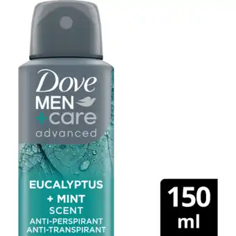 Jumbo Dove Men+Care Advanced Anti-Transpirant Deodorant Spray Eucalyptus + Mint 150 ml aanbieding