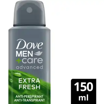 Jumbo Dove Men+Care Advanced Anti-Transpirant Deodorant Spray Extra Fresh 150 ml aanbieding