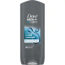Jumbo Dove Men+Care 3-in-1 Verzorgende Douchegel Clean Comfort 400 ml aanbieding