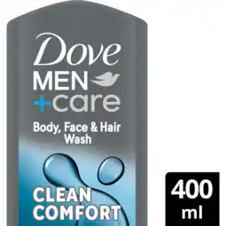Jumbo Dove Men+Care 3-in-1 Verzorgende Douchegel Clean Comfort 400 ml aanbieding