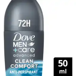 Jumbo Dove Advanced Anti-Transpirant Deodorant Roller Clean Comfort 50 ml aanbieding